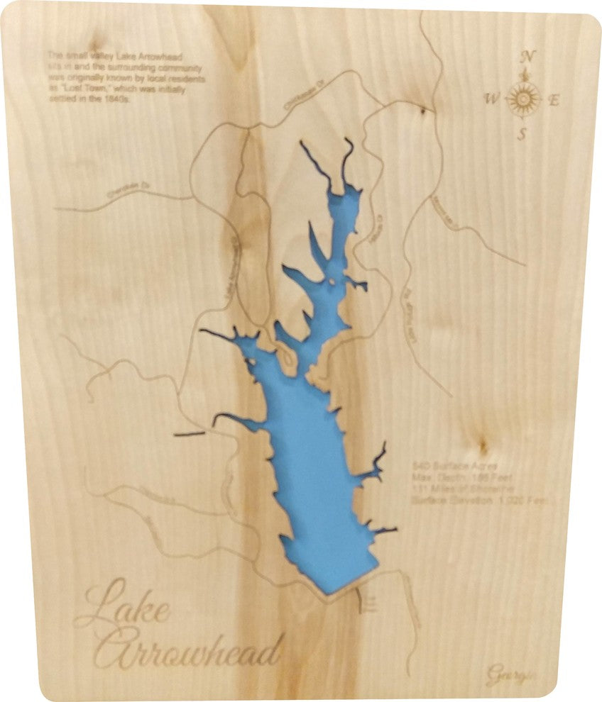 Lake Arrowhead, Georgia-Wood Lake Map, Small Standout