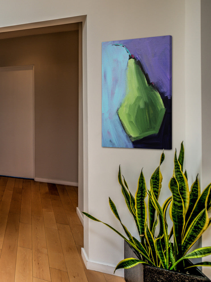 "Pearfect" Painting Print on Wrapped Canvas, 30"x45"