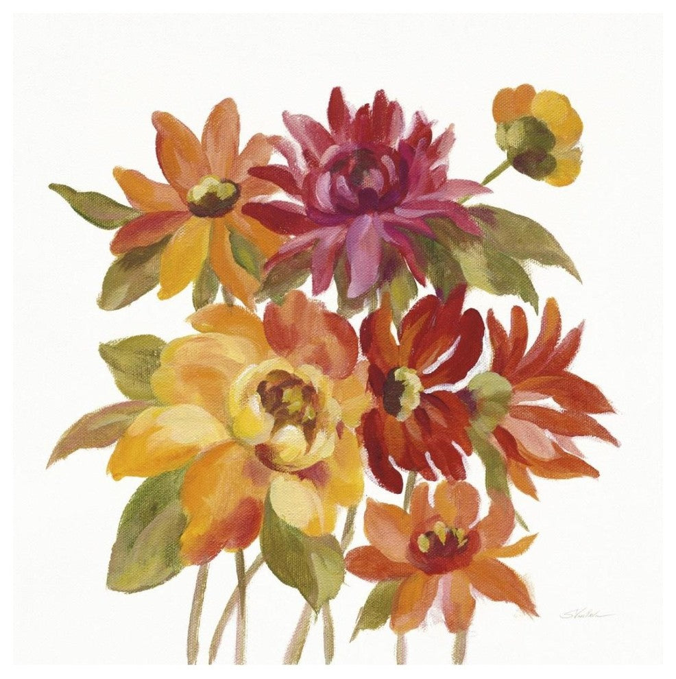 "English Garden I on White" Digital Paper Print by Silvia Vassileva, 26"x26"