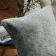 Heavy Faux Fur Throw Pillow Covers 2pcs Set, Silver, 20''x20''