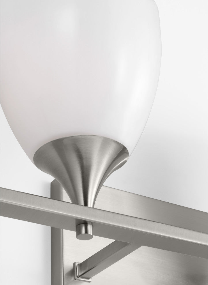 Toffino 4 Light Bath, Brushed Steel