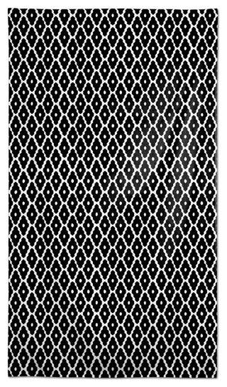 Diamond Zig Zag Pattern Black 58x102 Tablecloth