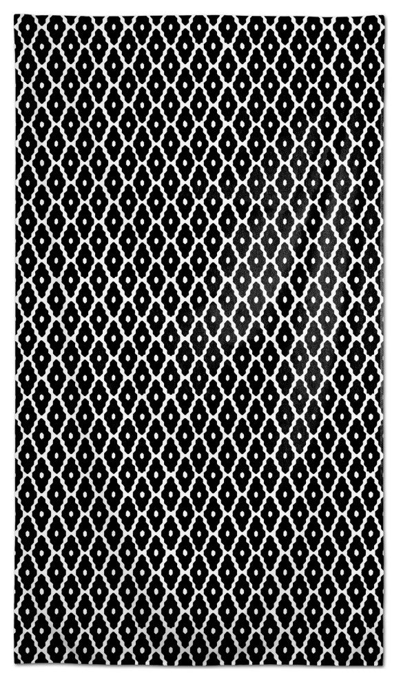 Diamond Zig Zag Pattern Black 58x102 Tablecloth