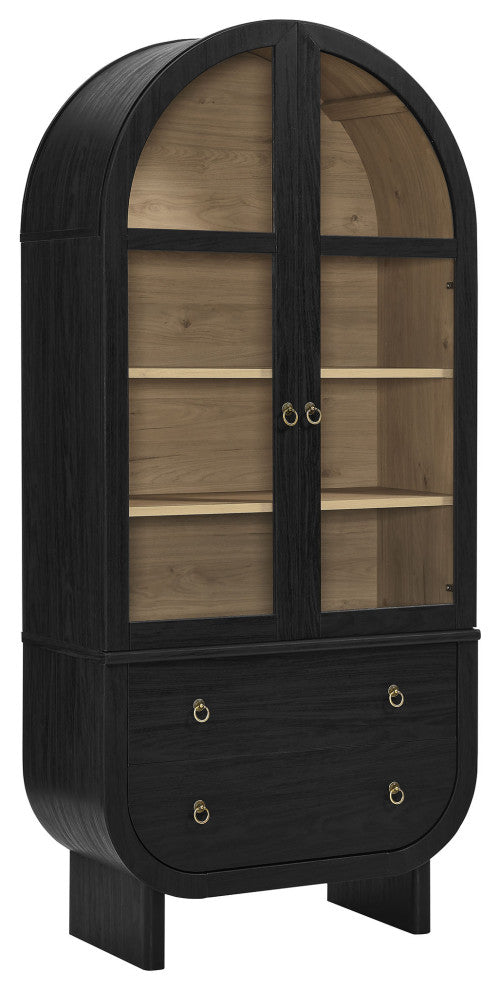 Nyx Arched Display Cabinet, Black