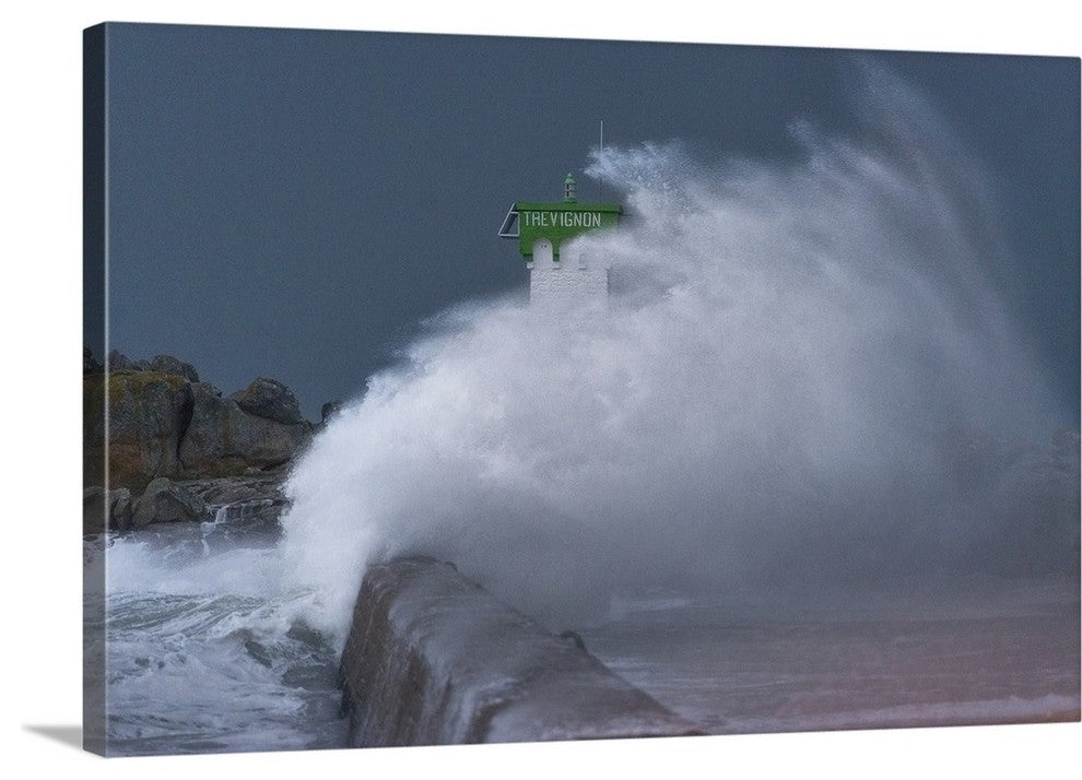 "Bretagne Waves" Wrapped Canvas Art Print, 36"x24"x1.5"