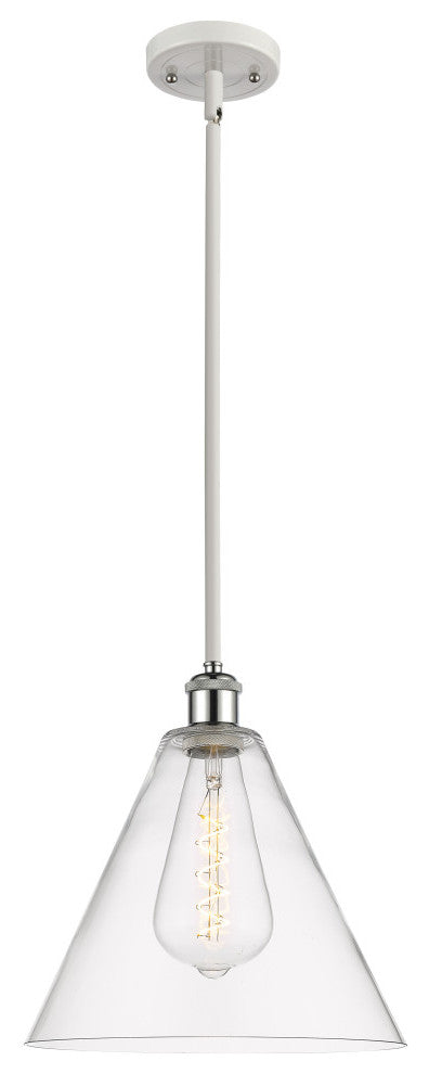 Innovations 516-1S-WPC-GBC-122 1-Light Mini Pendant, White, Polished Chrome