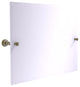 Carolina Frameless Landscape Tilt Mirror with Beveled Edge, Antique Brass