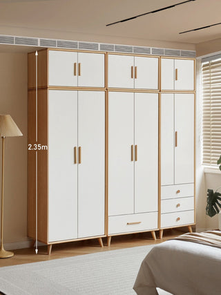Beech solid wood wardrobe combination, Wardrobe Combination Ad 55.1x22x74.8inch