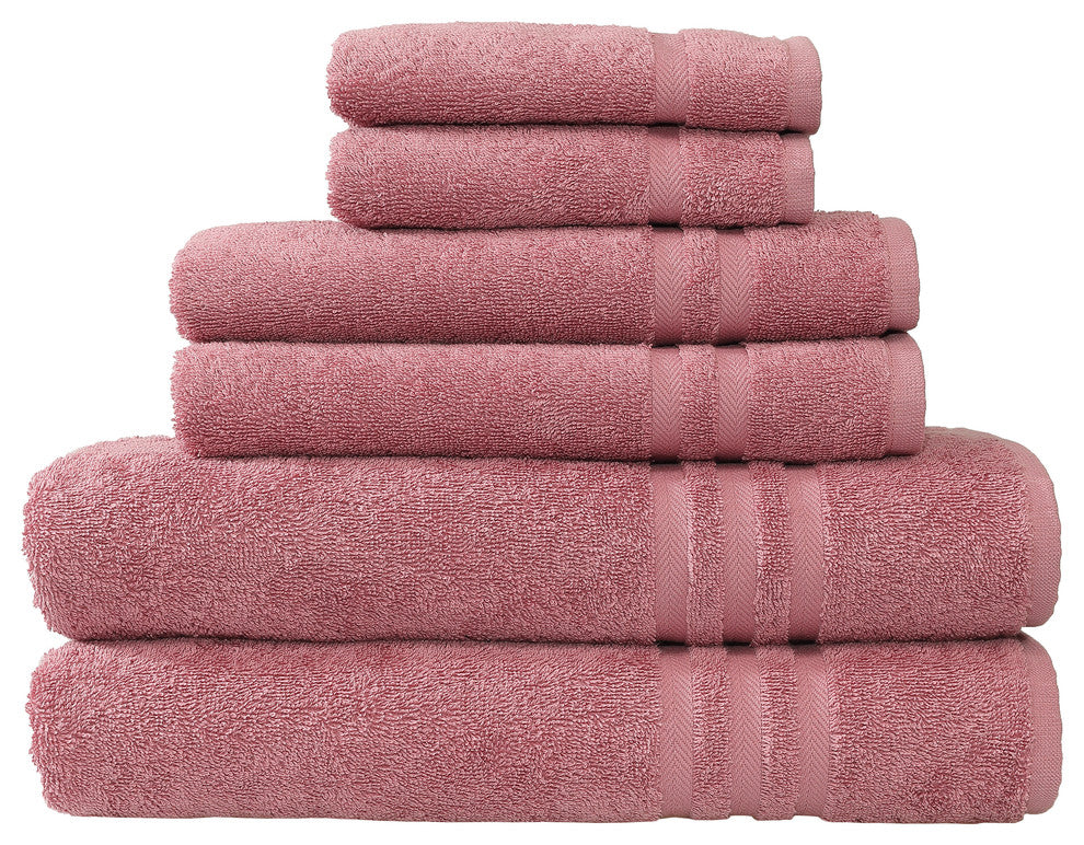 Denzi Towel Set, Tea Rose, 6 Piece