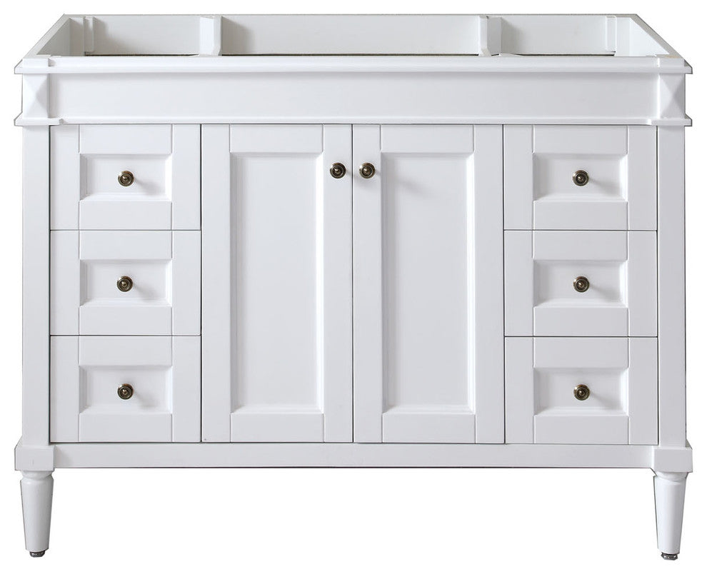 Tiffany 48" Single Bathroom Vanity Cabinet, White