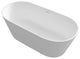 63in White Solid Surface Freestanding Soaking Bathtub with Drain