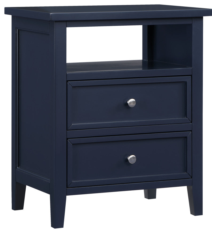 Walker Midnight Blue 2 Drawer Nightstand