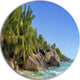 Anse Lazio Praslin Island Seychelles, Seashore Disc Metal Wall Art, 36"