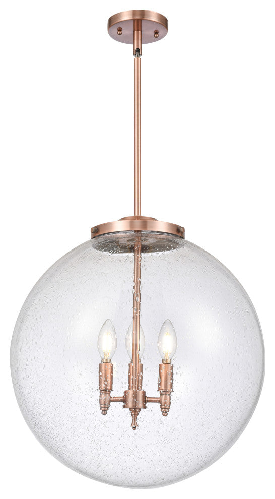 INNOVATIONS 221-3S-AC-G204-18 3-Light Pendant Antique Copper