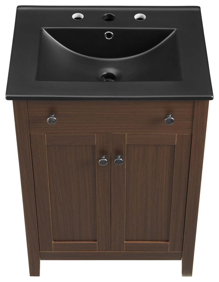 Nantucket 24" Bathroom Vanity Walnut Black -5356