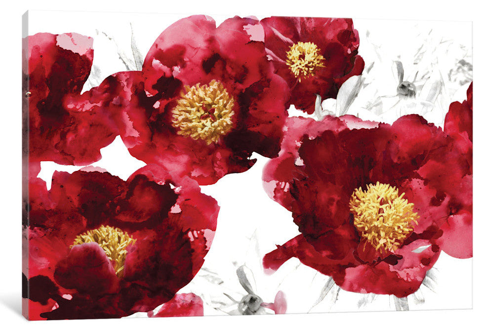 "Red Bloom" by Vanessa Austin, Canvas Print, 26x18"