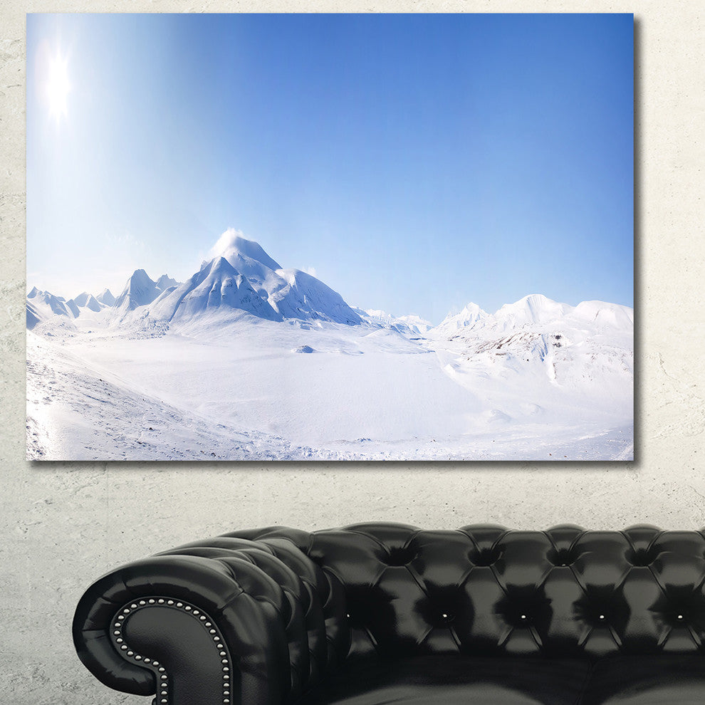 Vacant Winter Land Panorama, Landscape Canvas Art Print, 40"x30"