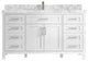 Cambridge 60 Single Bathroom Vanity in White 2" Carrara Marble