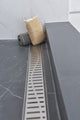 Offset Linear Drain, 16 Inch Side Outlet Linear Drain Complete Set, Wind