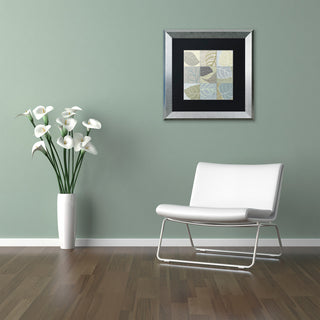 Color Bakery 'Leaf Story IV' Art, Silver Frame, Black Matte, 16"x16"