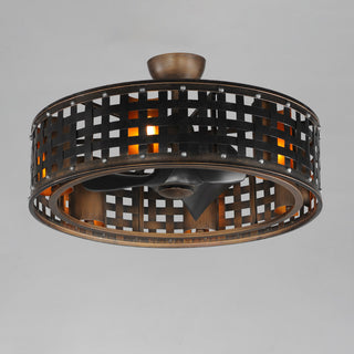 Maxim 61016 Portcullis 33" 3 Blade Indoor LED Ceiling Fan - Bronze Gilt