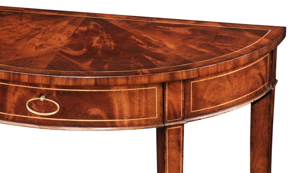 Boxwood Stringing Demilune Console