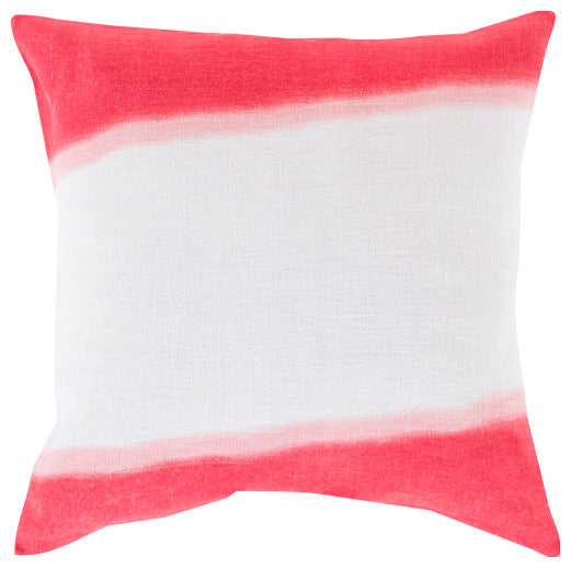 Surya Double Dip DD-004 20"x20" Pillow Kit, Ivory/Red/Pale Pink