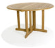 6-Piece Outdoor Teak Dining Set: 48" Butterfly Table, 5 Leveb Stacking Arm Chair