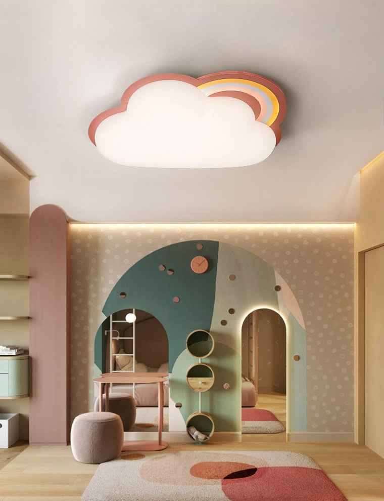 Thuin | Cloud Shaped LED Ceiling Light for kids room, Pink