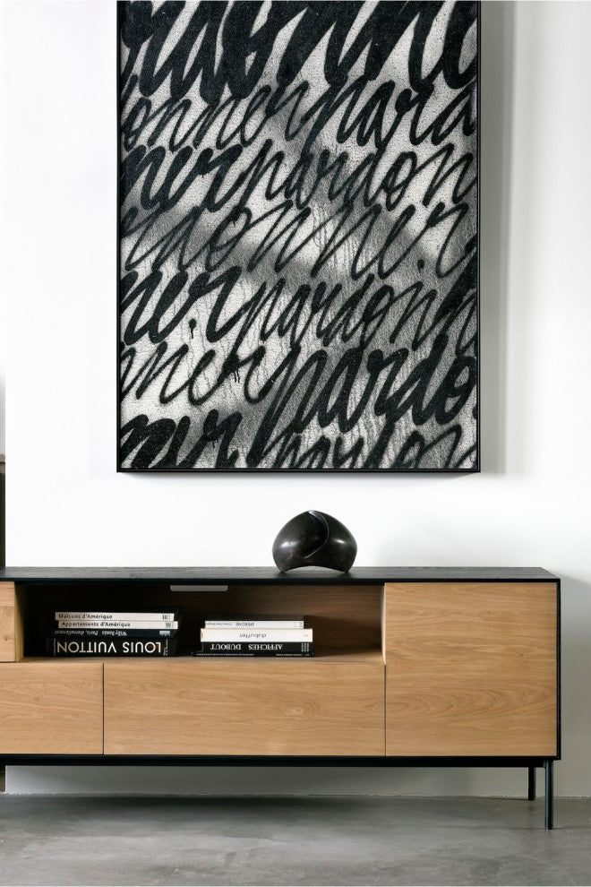 Varnished Oak Media Unit  | OROA Blackbird