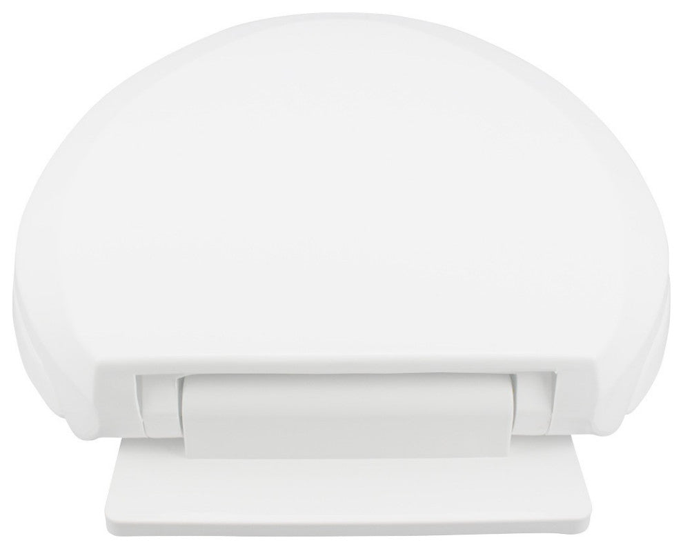 White Elongated Plastic Toilet Seat No Slam Slow Close Toilet Seat Lid Bumpers