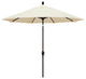 9' Bronze Push-Button Tilt Crank Aluminum Umbrella, Canvas Pacifica