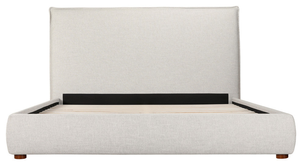 Luzon King Bed Tall Headboard Light Grey