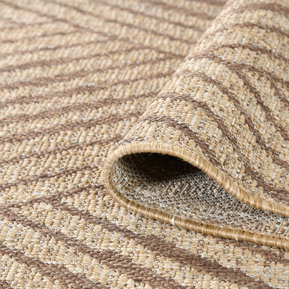 Maryland Abbel Indoor/Outdoor Area Rug, Beige, 6'6" x 9'10", Geometric