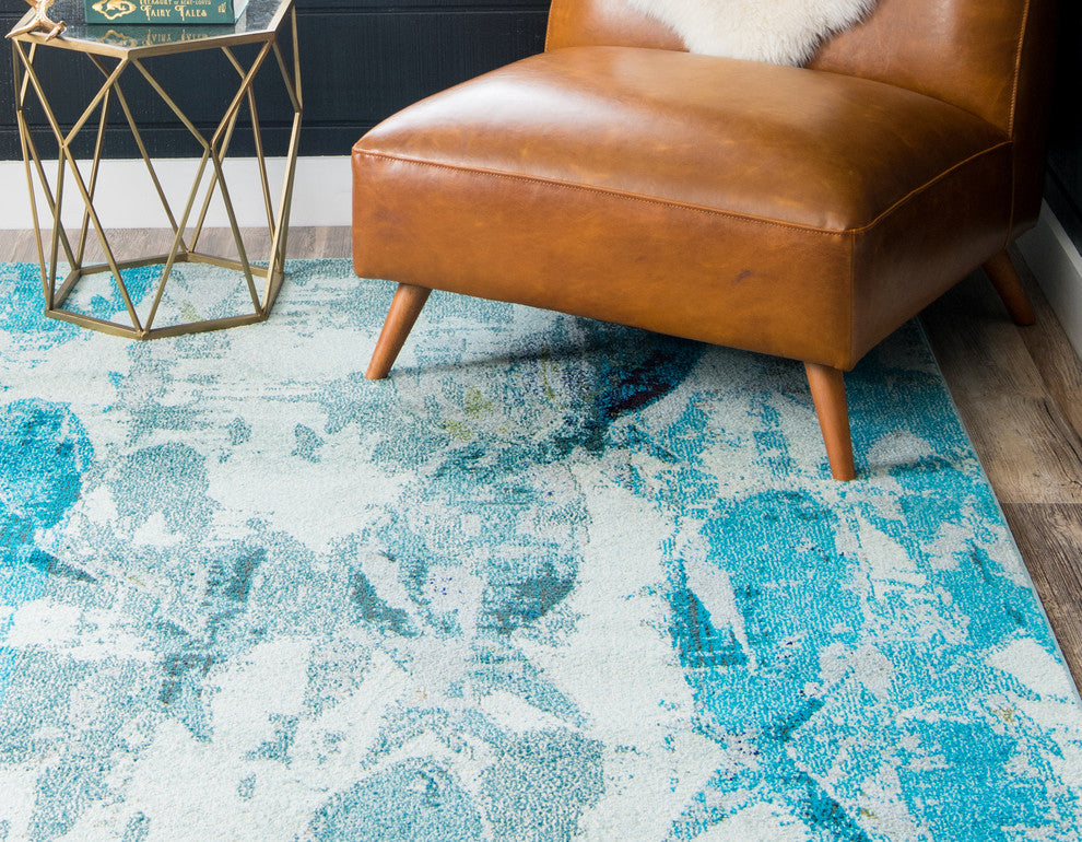 Unique Loom Light Blue Marooned Positano 5'x8' Area Rug