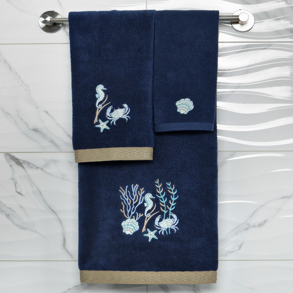 Linum Home Textiles 100% Turkish Cotton AARON 4PC Embellished Towel Set