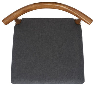 Safavieh Lionel Retro Barstool, Walnut/Dark Grey