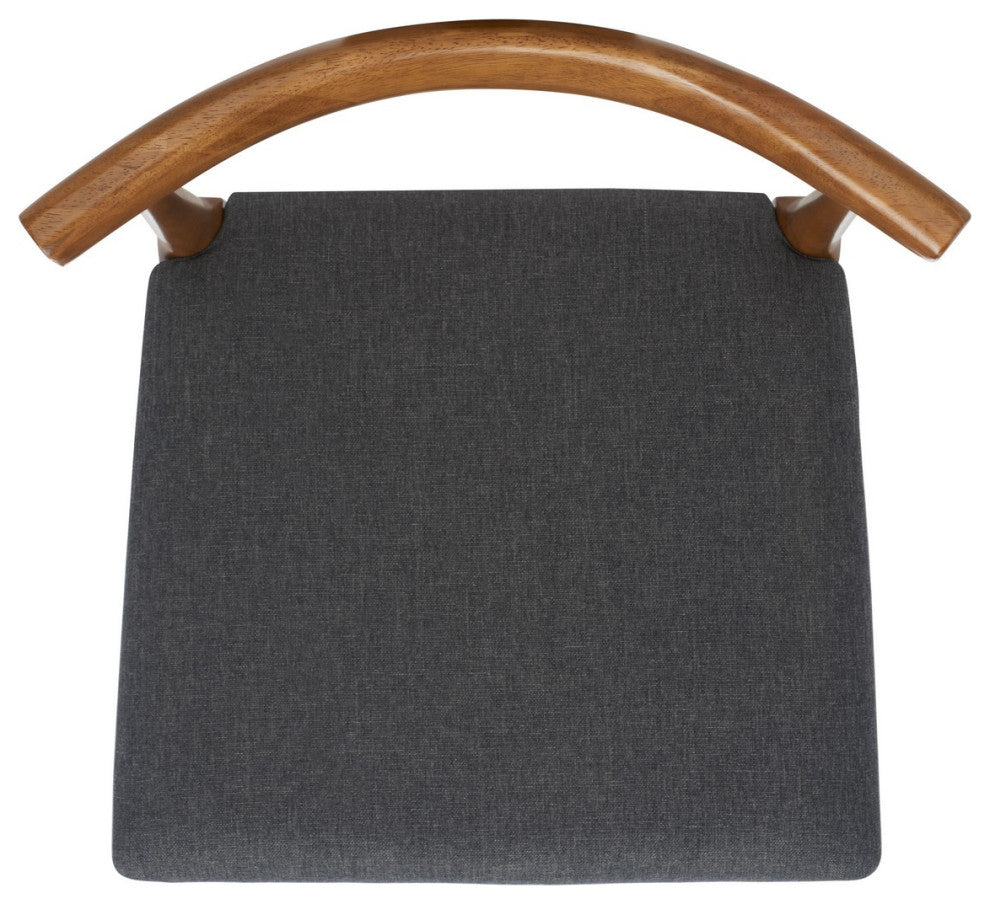 Safavieh Lionel Retro Barstool, Walnut/Dark Grey