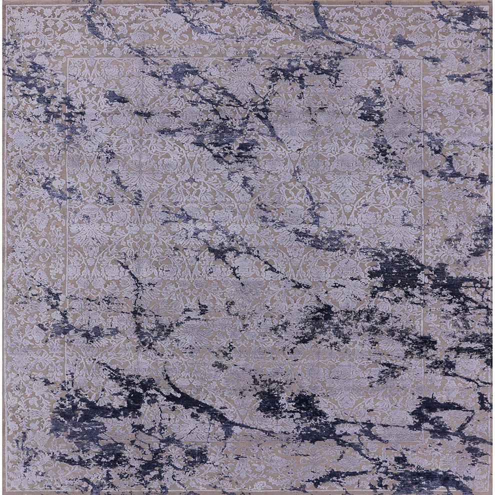 Ahgly Company Indoor Square Mid-Century Modern Area Rugs, 5' Square