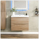 Eviva Smile 30" White Oak Wall Mount Modern Bathroom Vanity White Acrylic Sink