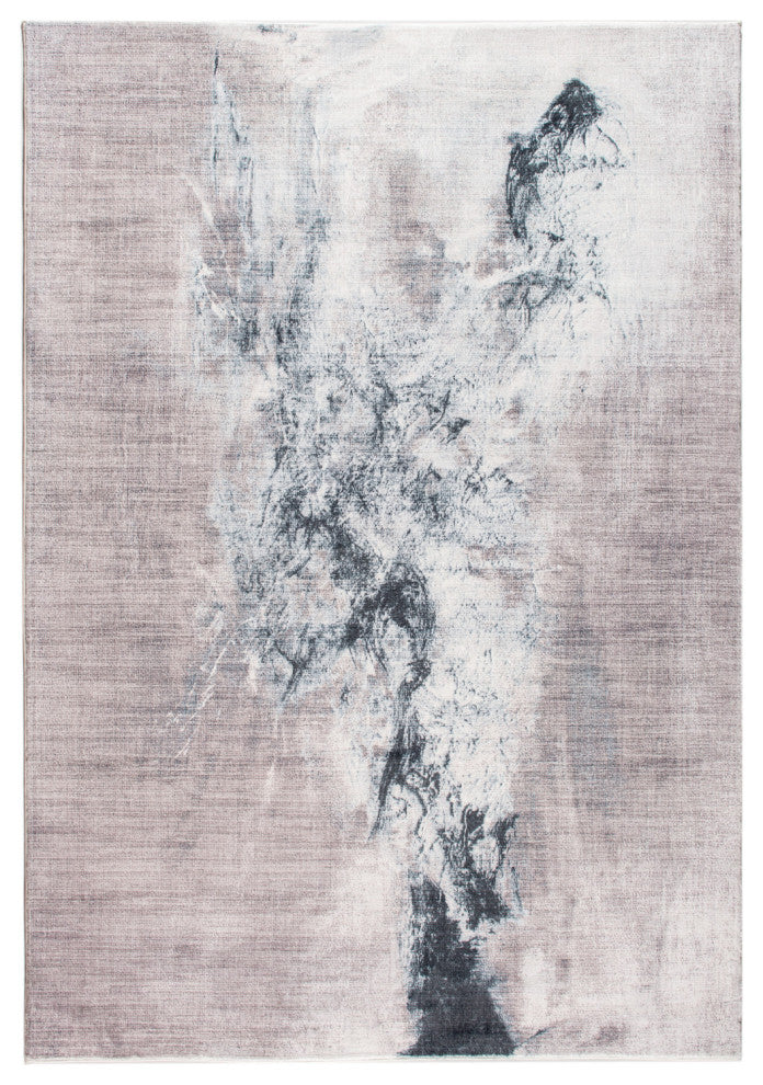 2"x7" Sand Abstract Splash Modern Runner Rug