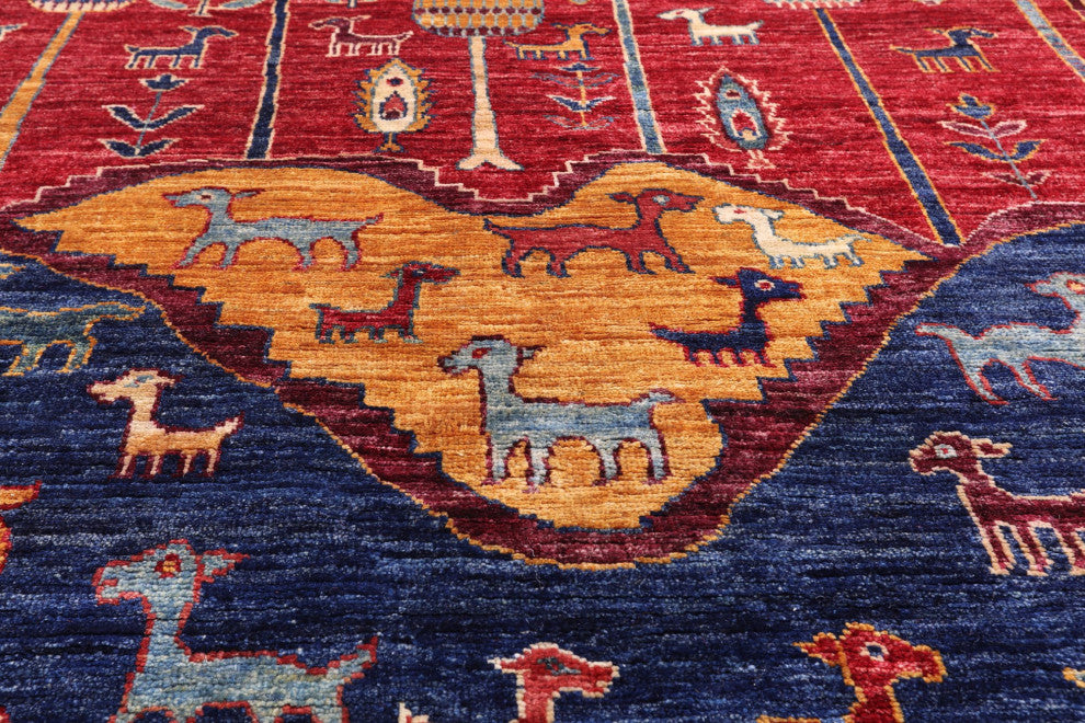 8' 3" X 9' 10" Handmade Tribal Persian Gabbeh Wool Rug Q7921