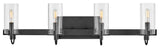 Hinkley Ryden Large Four Light Vanity, Black