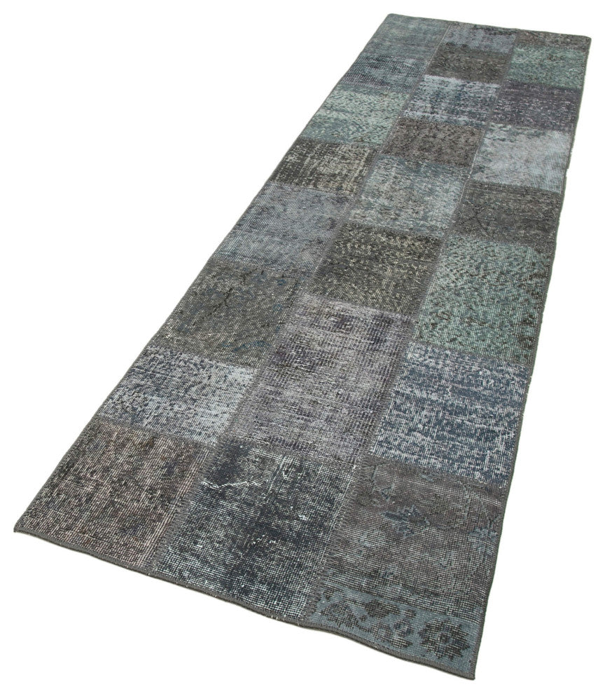 Rug N Carpet - Handmade Anatolian 2' 9" x 10' 1" Antique Patchwork Runner Rug