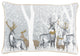 Gray Deer Snow Lodge Lumbar Throw Pillow