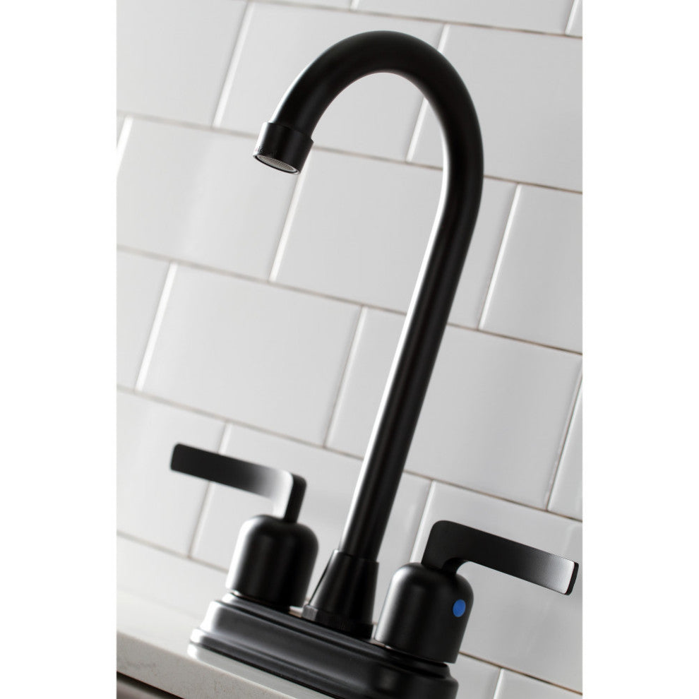 Kingston Brass KB8490EFL Centurion Bar Faucet, Matte Black