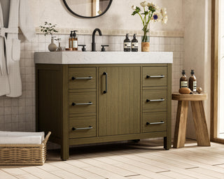 Home Living 42" Single Bathroom Vanity, Chestnut Brown