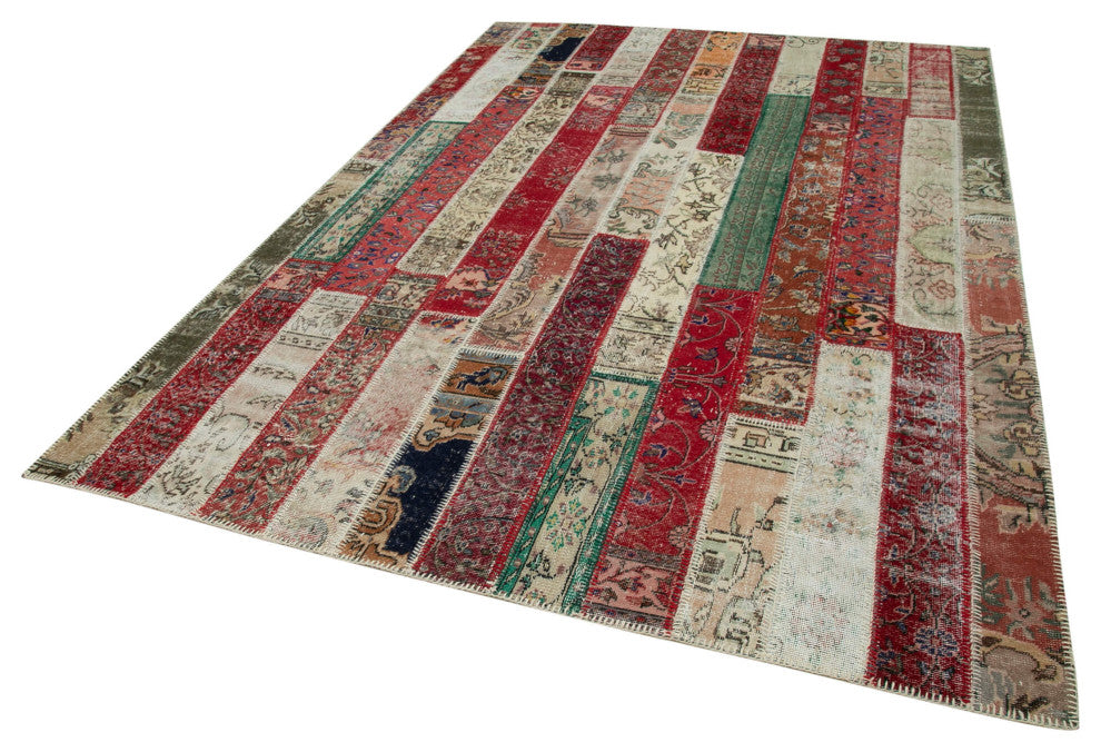 Rug N Carpet - Handmade Anatolian 6' 8" x 9' 10" Rustic Patchwork Area Rug
