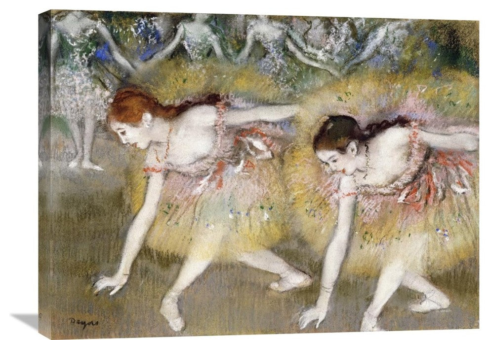 "Dancers Bending Down" Artwork, 30" x 22"