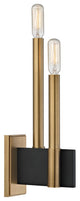 Abrams, 2 Light, Wall Sconce, Aged Brass Finish